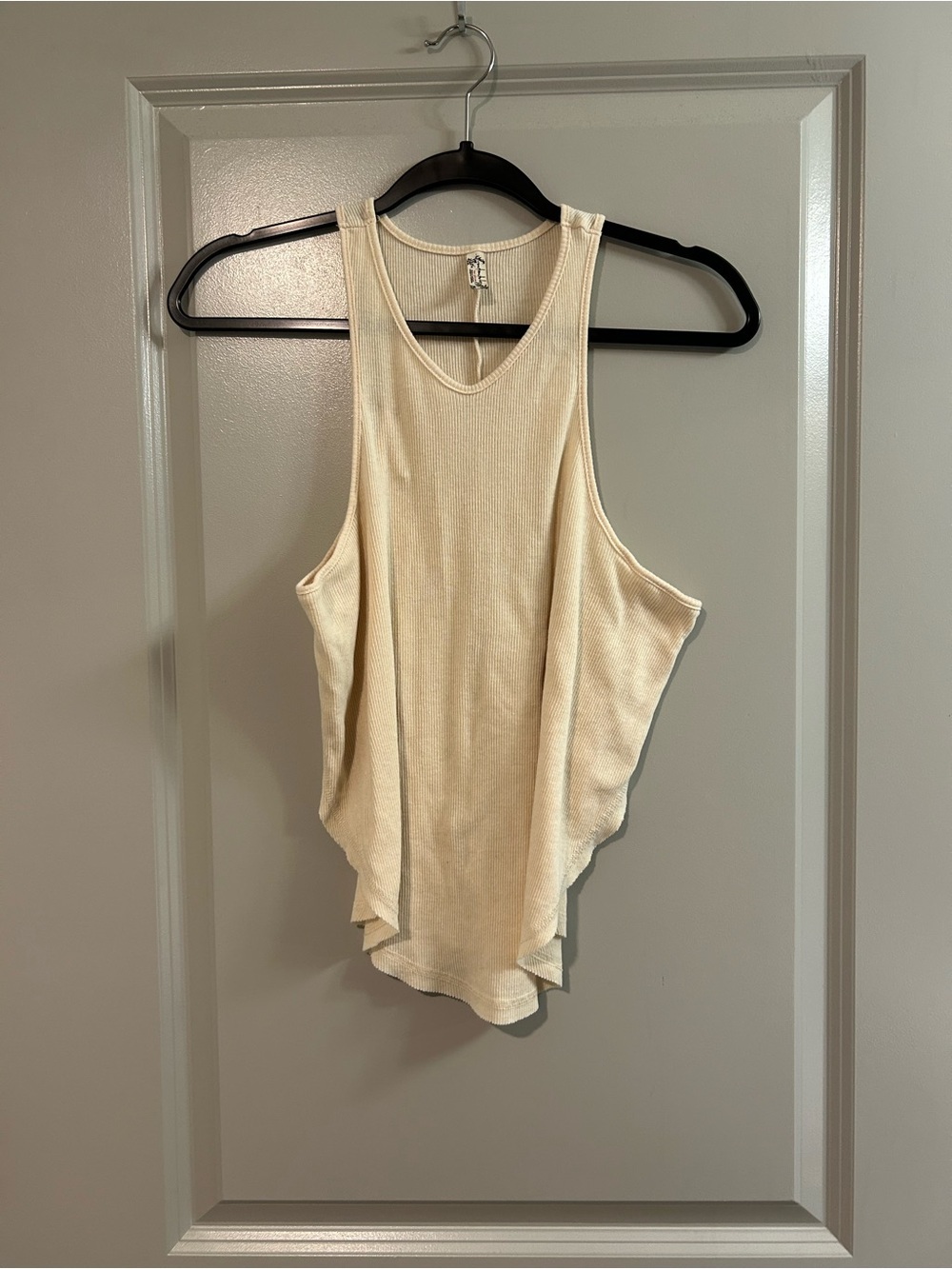 Free People Ivory Open Side Casual  Racerback Tank